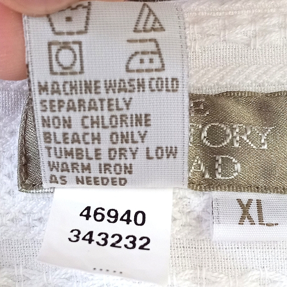 THE TERRITORY AHEAD Textured White Cotton Button Down Shirt XL - Picture 9 of 10